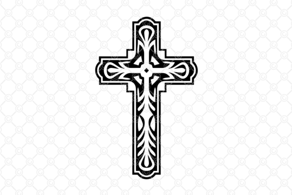 Christian Cross SVG 061 for Embroidery Projects