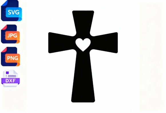 Cross Heart SVG Cut File Christian Faith Review