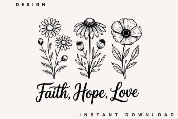 Faith Hope Love Flower SVG Design Review for Real Projects