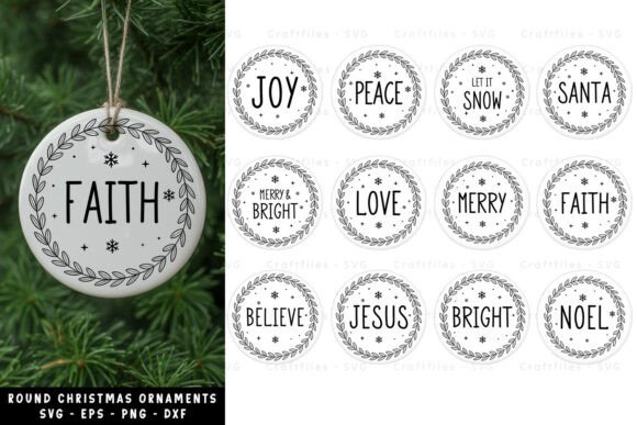 Round Christmas Ornaments SVG Bundle Review for Real Projects